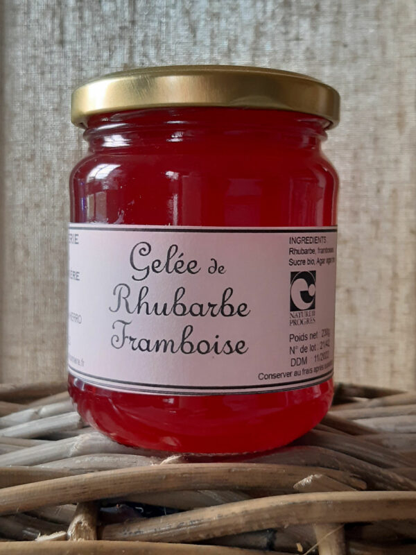 Gelée de rhubarbe et framboises